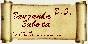 Damjanka Subota vizit kartica